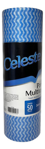 Perfex Pano Multiuso Limpeza Rolo 50 Und. 26x50cm Celeste