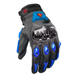 Guantes Para Moto Kov Dc Comics Súper Héroes Y Villanos Color Superman/ Azul Talla G