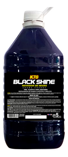 Revividor De Plasticos Y Gomas Liquido K78 5 Lts Negro