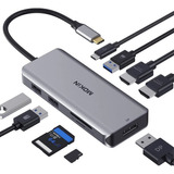 Hub Usb C Dockstation 9 Em 1 Hdmi Dp 4k 60hz Macbook 3 Telas