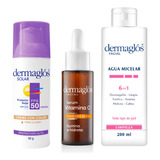 Kit Facial Dermaglós Serum Vit. C Protector Solar Tono Claro