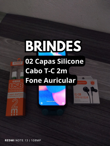 Celular Samsung A30s 64gb + Cabo T-c 2m + Brindes (usado)