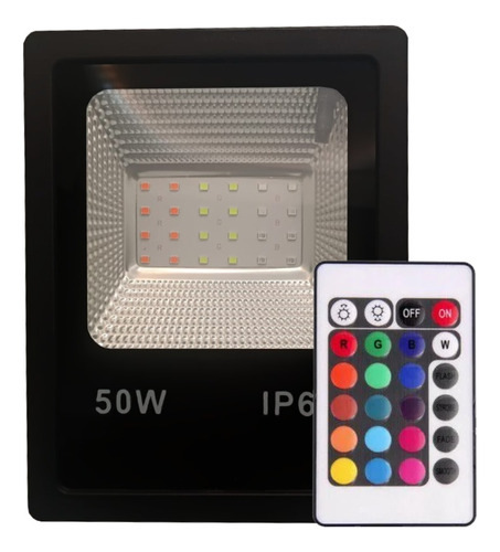 Refletor Holofote Led Rgb 50w Ip66 Bivolt Promoção