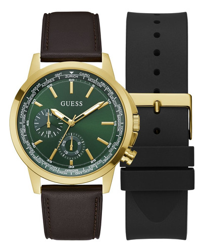 Relojes Guess Hombre Spec. Cuero Café Gw0664g2