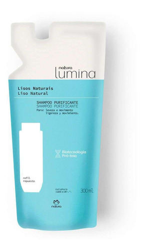 Repuesto Shampoo Purificante Cabello Liso, Lumina Natura