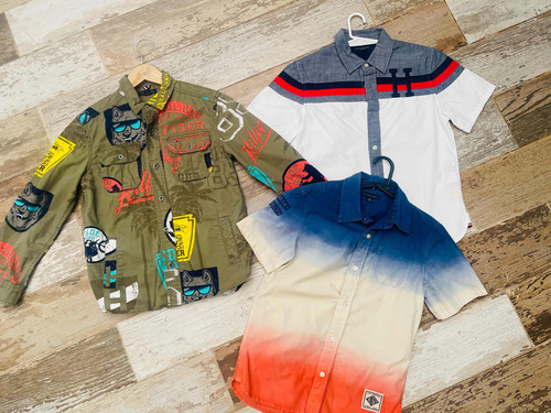Camisas Tommy Hilfiger Lote X 3 Talle 8-10 Años