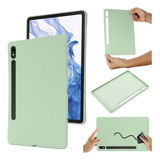 Funda De Silicona Líquida Verde Para Samsung Galaxy Tab S9 F