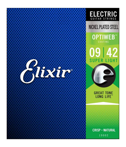 Juego De Cuerdas Elixir Para Guitarra Electrica 009-.042 