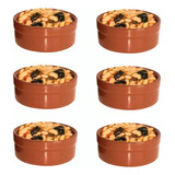 Set X 6 Cazuela Esmaltada Terrina Terracota 12cm Barro