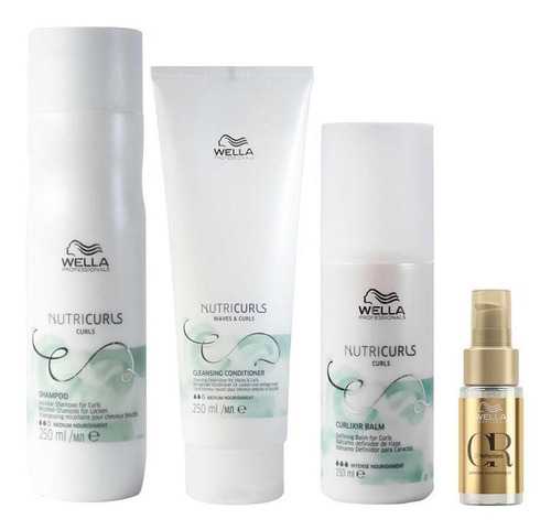 Kit Wella Professionals Nutricurls - Sh + Cond + Lv + Óleo