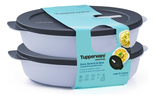 Contenedor Para Alimentos Tupperware Microondas Set 2x850 Ml