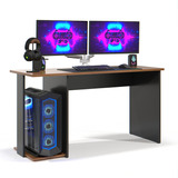 Escrivaninha Gamer Para Gabinete Para Pc Com Espaço Cor Preto/nature Valorant Rofemar Moveis