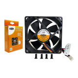 Cooler Fan 80mm X 80mm X 25mm Preto Dex Gamer - Dx-8c