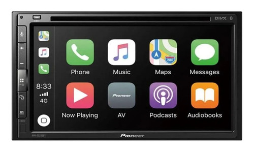 Autoestereo Pioneer Avh-z5250bt Carplay Android Auto Dvd Cd 