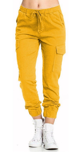 Pantalón Jogger Tipo Cargo Para Dama De Ajustado 5 Colores