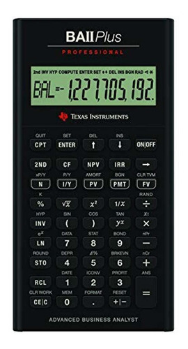 Texas Instruments Ti Ba Ii Plus Professional Financial Calcu