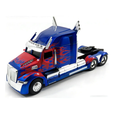 Transformers Optimus Prime 1:24 Jada Western Star 5700 Xe Color Azul | Envío gratis