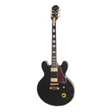 Guitarra Eléctrica EpiPhone Artist B. B. King Lucille Es-335 De Arce/álamo Ebony Brillante Con Diapasón De Caoba