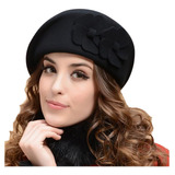 Pastillero Sombrero Mujer Gorro Boina Francesa 100% Lana [s]