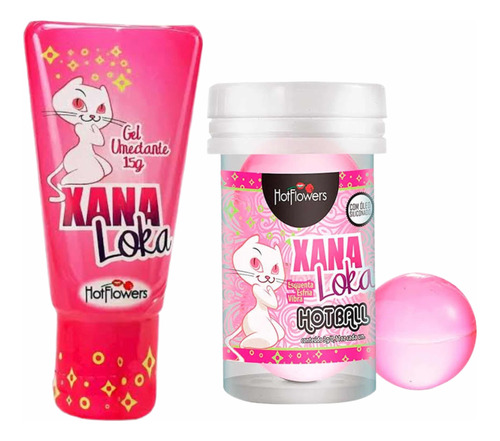 Gel Lubrificante Xana Loka + Bolinhas Hot Flowers