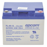 Batería Epcom 12vcc 40 Ah Ul/ Tecnología Agm-vrla / Pl-40-12