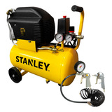 Compresor De Aire Stanley 24l 2hp Inflar Pintar + Kit  Acc