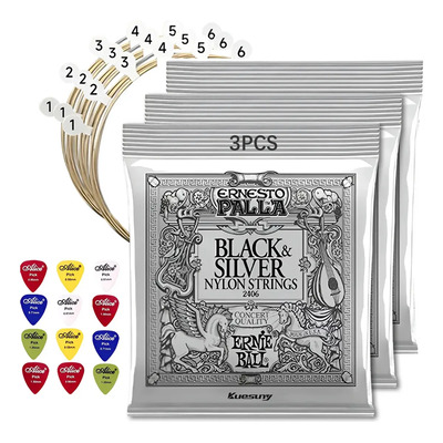 Guitarra Ernie Ball 2406 028-042+12 puas Cuerdas De Nailon ParaGuitarra Clásica, Resistentes A La Corrosión Y Duraderas, 2406 Kuesuny | MercadoLibre