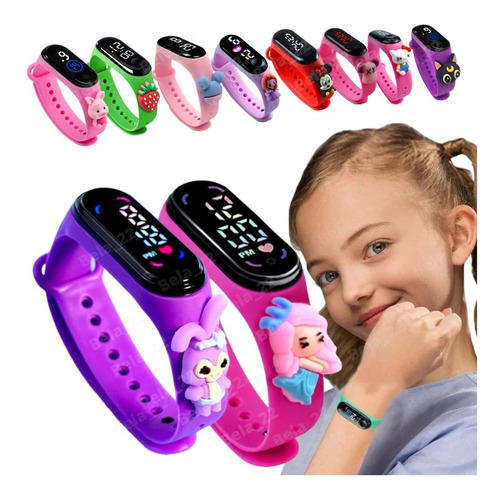 Reloj Pulsera Táctil Digital Led Silicona Para  Niñas