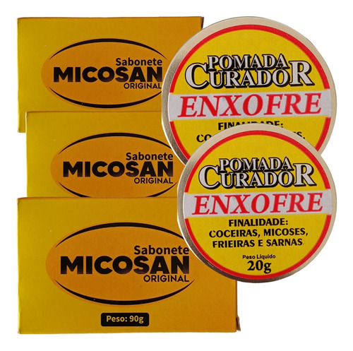 Micosan Enxofre Clareador Manchas Sarnas Coceiras Micoses **