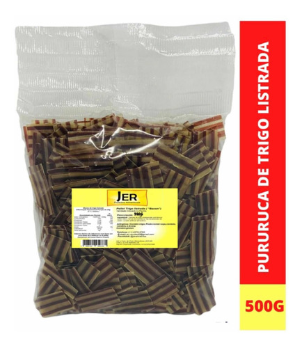 Pururuca De Trigo Listrada Para Fritar 500g + Sal De Bacon