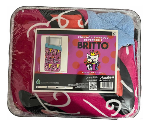 Edredon Acolchado Tipo Borrego Romero Britto Con Corderito