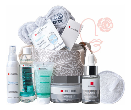 Kit Rutina Completa Lidherma Hyaluronic 4d Bolso Vincha Pad