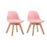 Silla Tulip Eames Kids X2 Infantil Base Madera Alto Impacto-