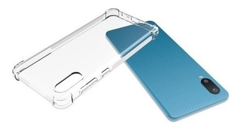 Funda Antishock Transparente Para Samsung A02 + Glass
