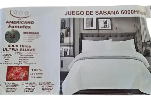 Juego De Sabanas King Size 3 Plazas 6000 Hilos 4 Pzas 