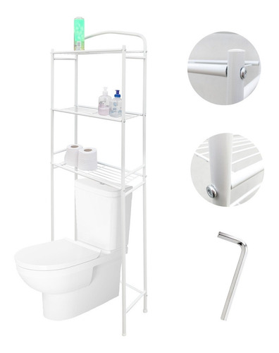 Mueble Sobre Inodoro Baño Tres Niveles Organizador Baños