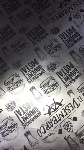 Aluminio Papel Térmico, Para Hamburguesas Y Lomitos