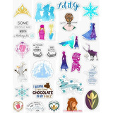Planilla De Stickers Frozen 28cm  Aprox