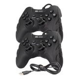 Kit 2 Controle Joystick Usb Para Ps3 Playstation 3 Pc Gamer