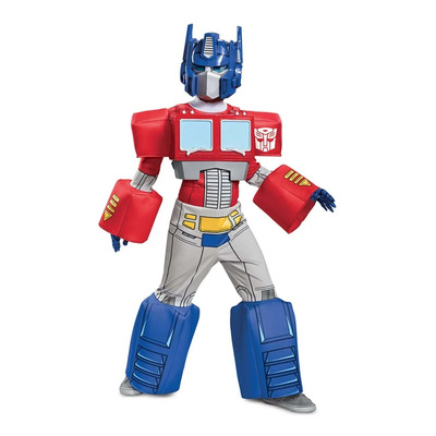 Disfraz Optimus Prime Transformers Para Niños Envio Gratis D Azul 7-8