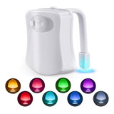 Luz Para Inodoro De 8 Colores Con Sensor De Movimiento