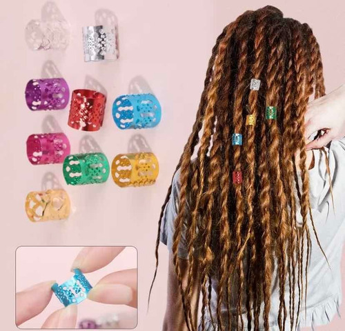 Pinche Adorno Cabello Para Trenzas O Rastas Afro Cosplay Color Multicolor