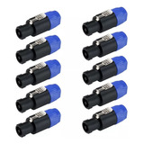 10x Plug Speakon 4 Polos - Premium Profissional Série Hard