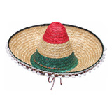 Sombrero Gorro Mexicano Bandera Mexico Con Borlas Cotillon