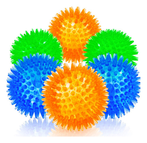 Squeaky Fetch Spike Balls Juguetes Tpr Para Mascotas Perros 