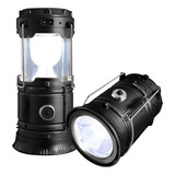 Lampara Linterna Led Camping Campismo Asa Doble /e Color Negro