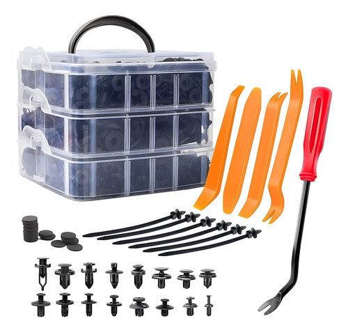 Kit De Grapas Automotrices Con 16 Modelos, 721 Piezas