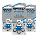 18 Pilha Bateria Rayovac Tam 675 Implant Pro- Coclear
