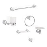 Kit De Accesorios Para Baño Nogal X 6 Piezas Corona