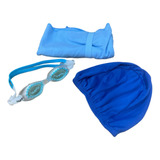 Combo Kit De Natacion Antiparra Jr + Gorro + Toalla Pileta